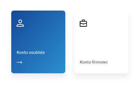 giełda bitbay pozwala założyć jedno z dwóch rodzajów kont - osobiste albo firmowe