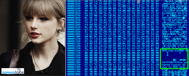 zainfekowane zdjęcie taylor swift ukrywające botnet