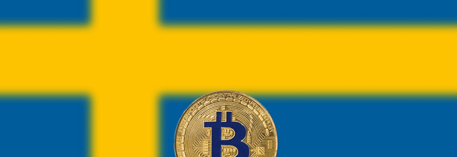 swedish flag & bitcoin