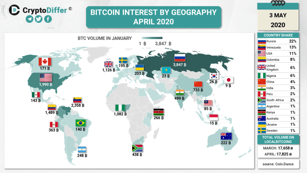 graphic - map - bitcoin - countries