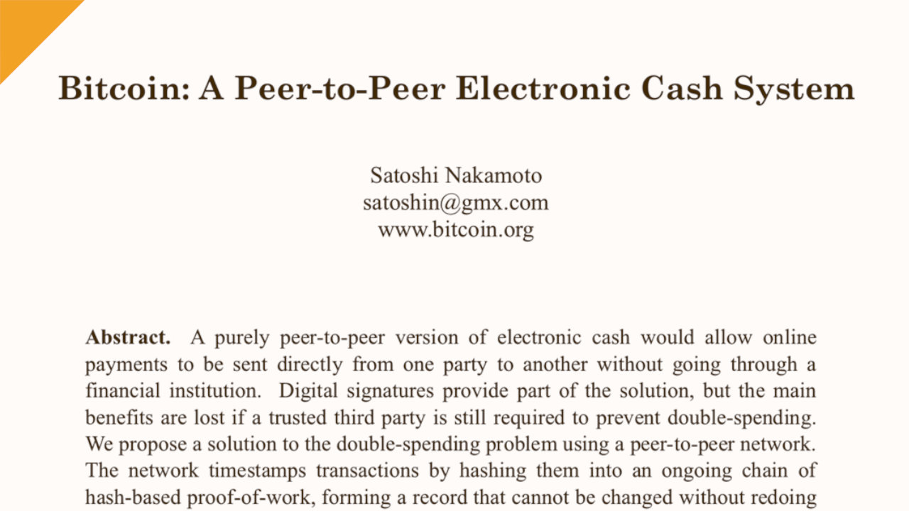bitcoin whitepaper - 12 rocznica publikacji