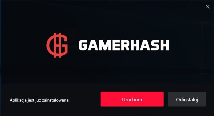 Jak odinstalować GamerHash