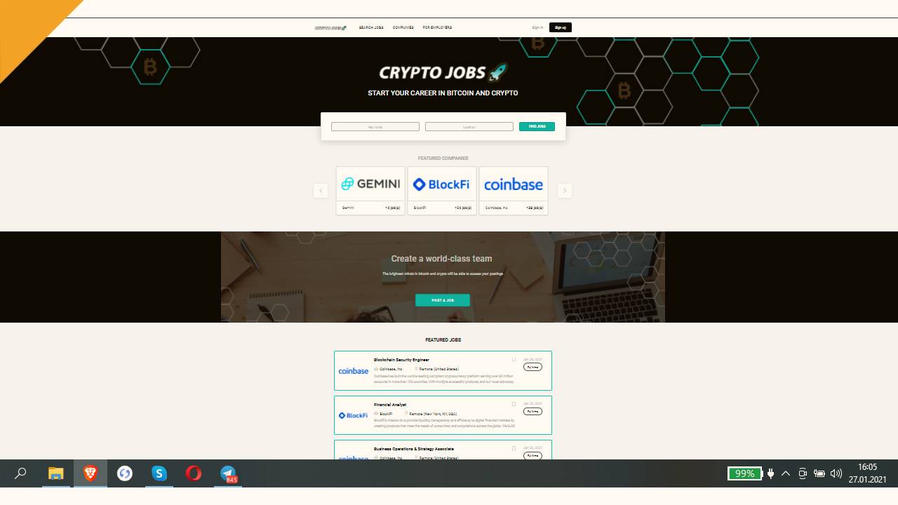 praca w branży blockchain