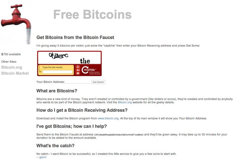 The Bitcoin Faucet