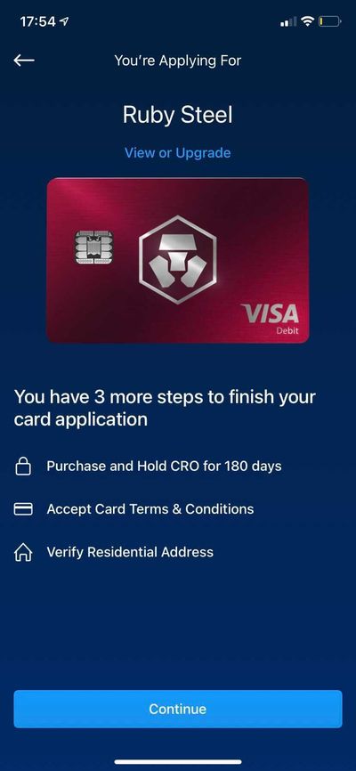wymagania - mco visa card