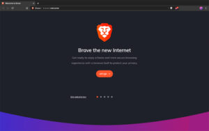 interfejs przeglądarki Brave