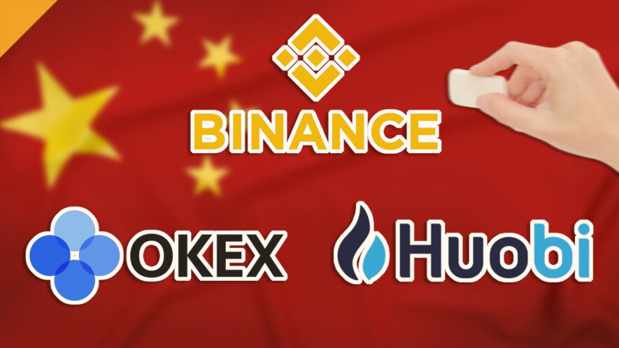 Chińskie serwisy internetowe usunęły z wyszukiwarki Binance, Huobi i OKEx