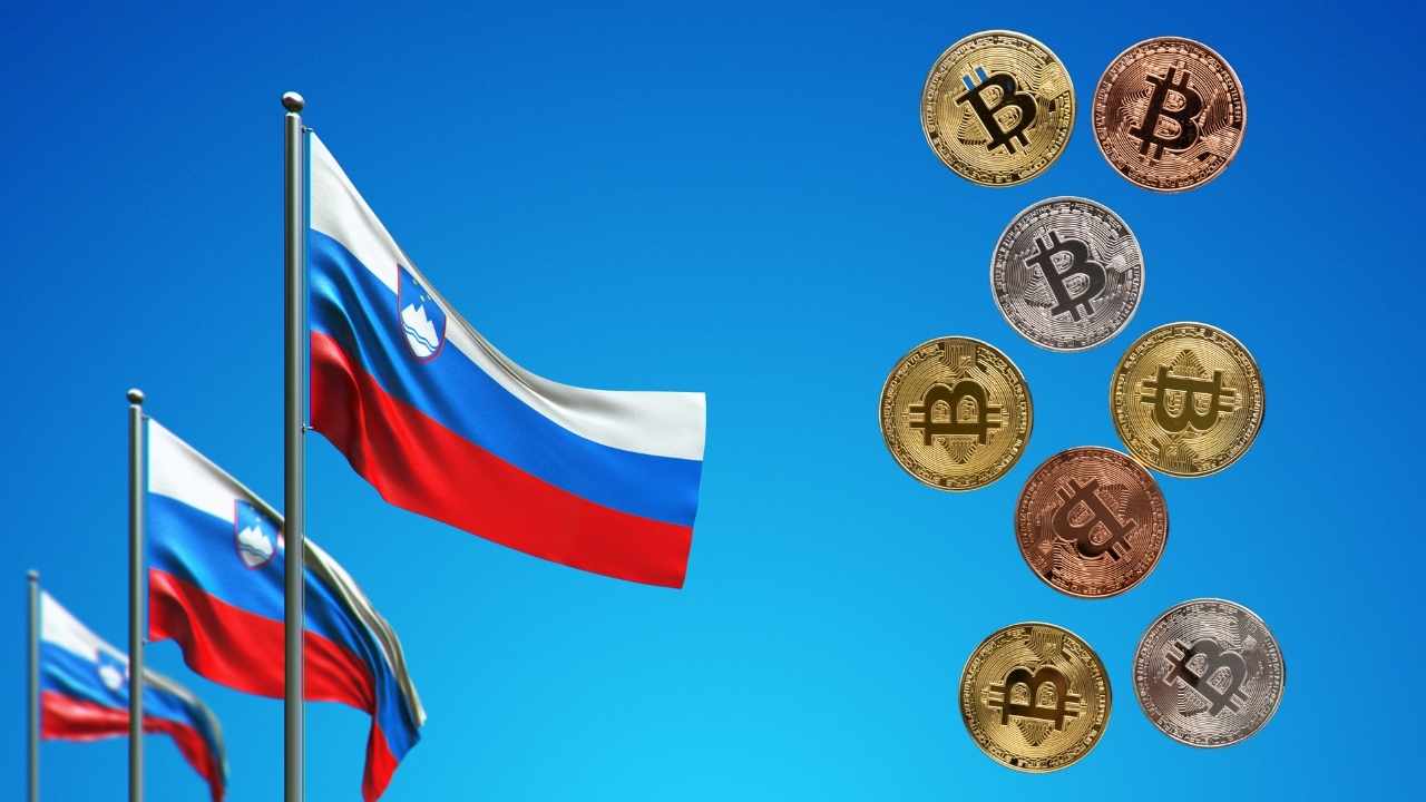 Słowenia bitcoin flaga