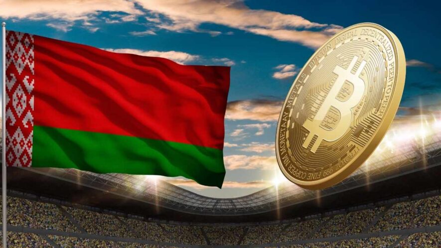 Białoruś flaga bitcoin