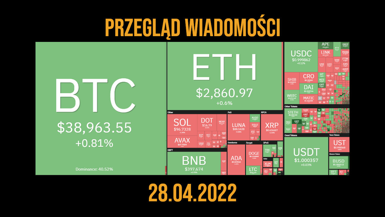 przegląd kryptowaluty i blockchain newsy z 28.04.2022