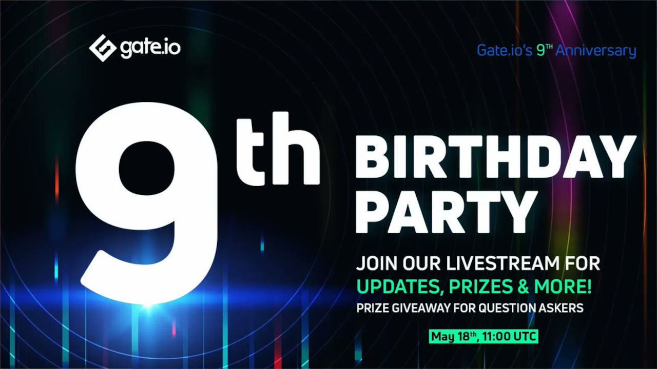 gate.io obchodzi 9 urodziny