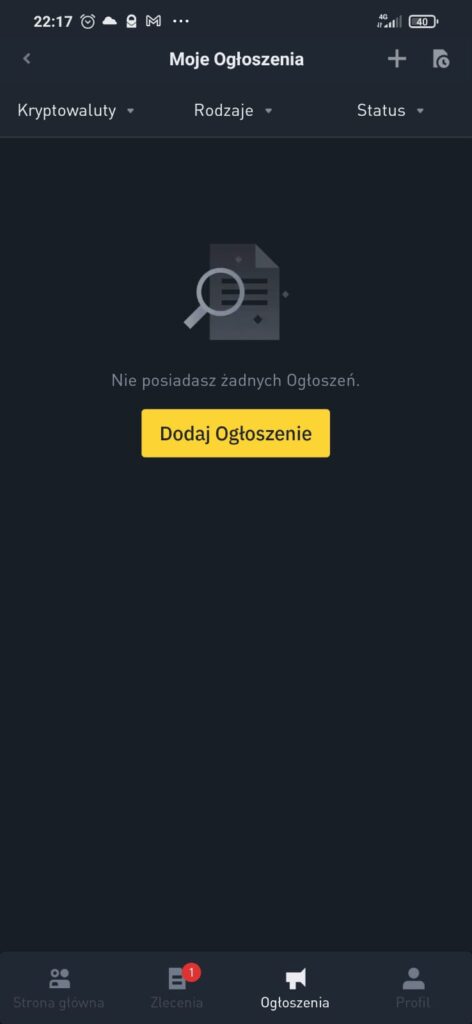 dodaj ogłoszenie p2p