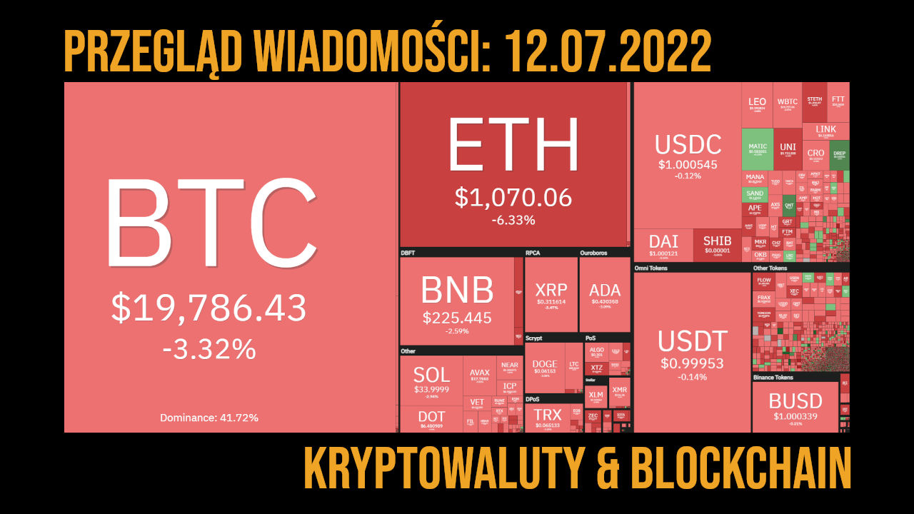 kryptowaluty blockchain wiadomości z 12 lipca 2022