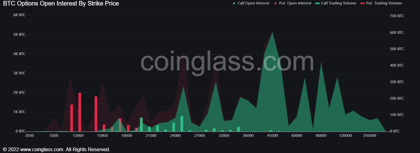 Opcje BTC wygasające z końcem roku - źródło: Glassnode