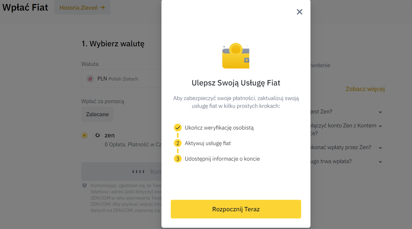 kup pln na binance