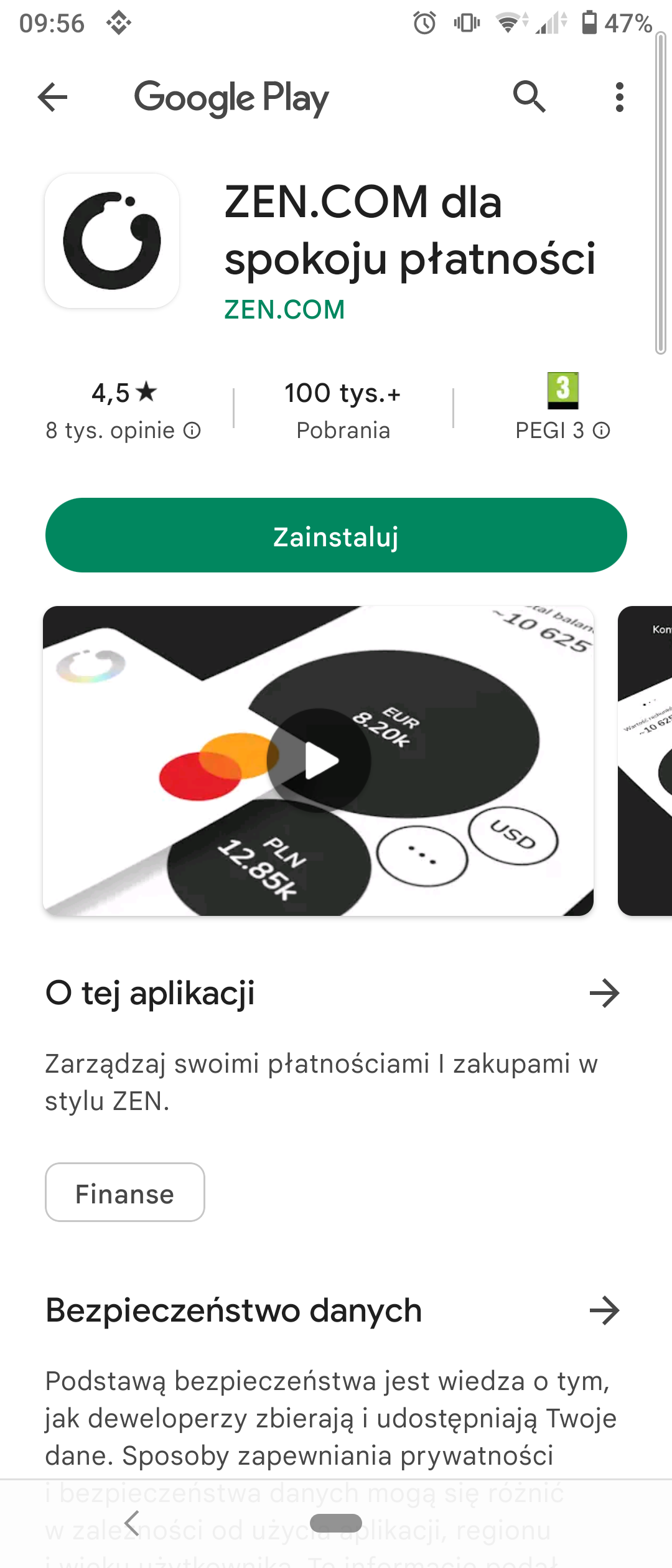 aplikacja ZEN