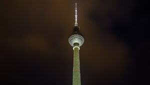 Podświetlony symbol BTC pojawił się na berlińskiej wieży TV
