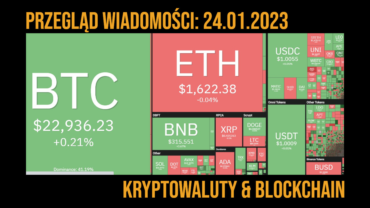 Przegląd wiadomości kryptowaluty i blockchain 24 01 2023