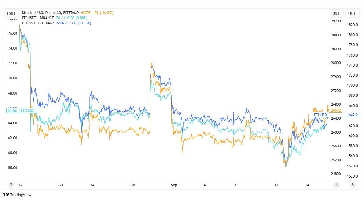 bitcoin eth ltc wykres tradingview