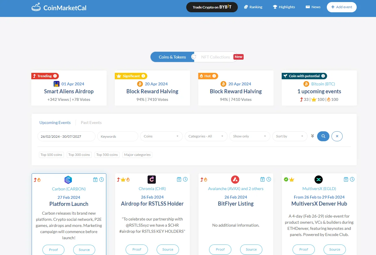 CoinMarketCal