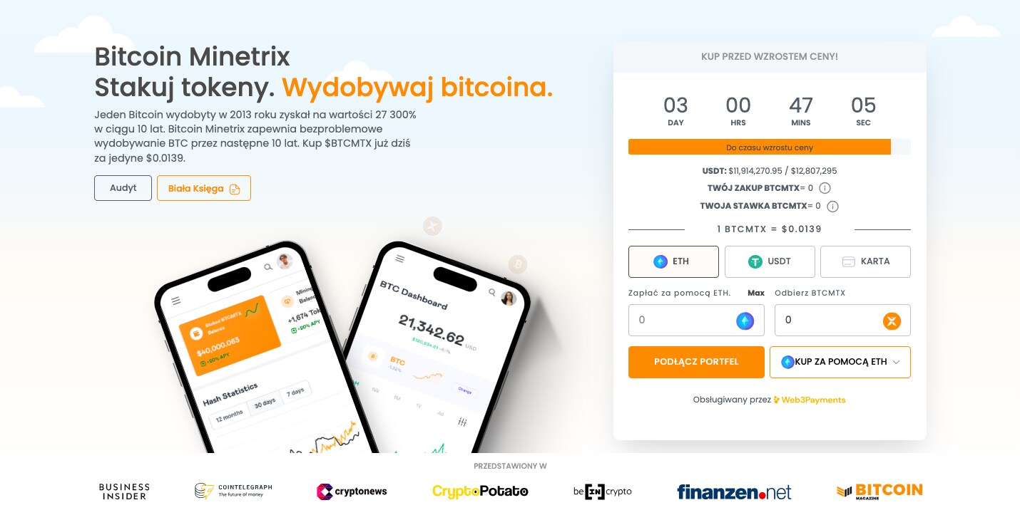 Łatwe kopanie kryptowalut w chmurze? $BTCMTX oferuje wysokie zyski bez  kłopotów ze sprzętem | Wiadomości | CrypS.