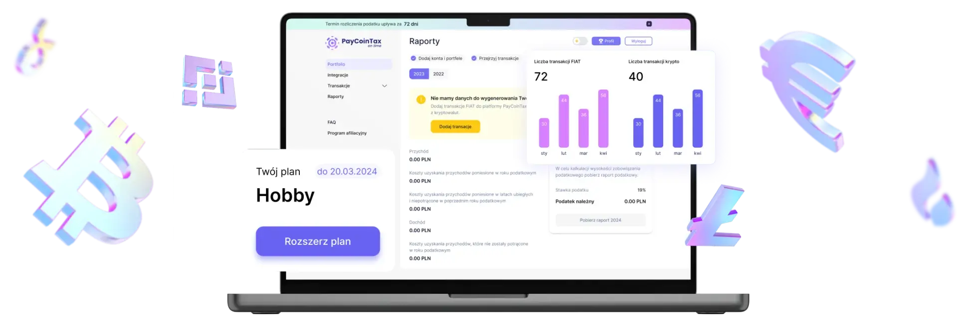 paycointax - dashboard