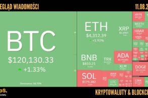 Kursy kryptowalut 11.08.2025