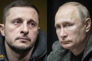 Wołodymyr Zełenski i Władimir Putin