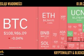 Kursy kryptowalut 01.09.2025