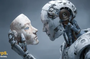 ai maska robot midjourney obraz
