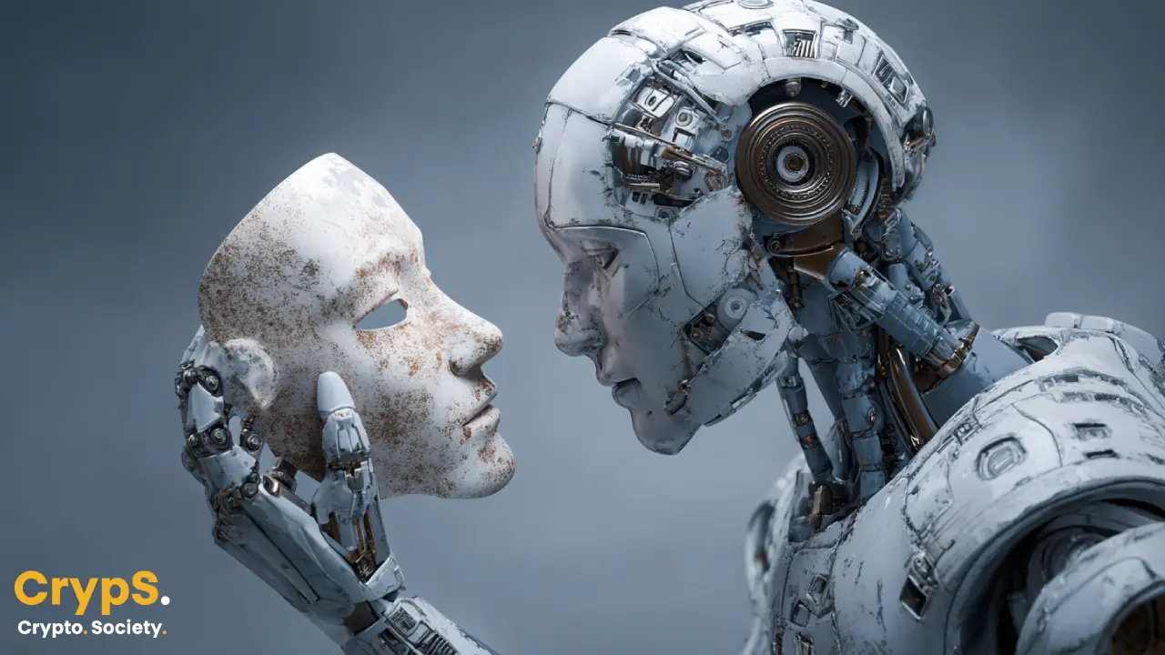 ai maska robot midjourney obraz