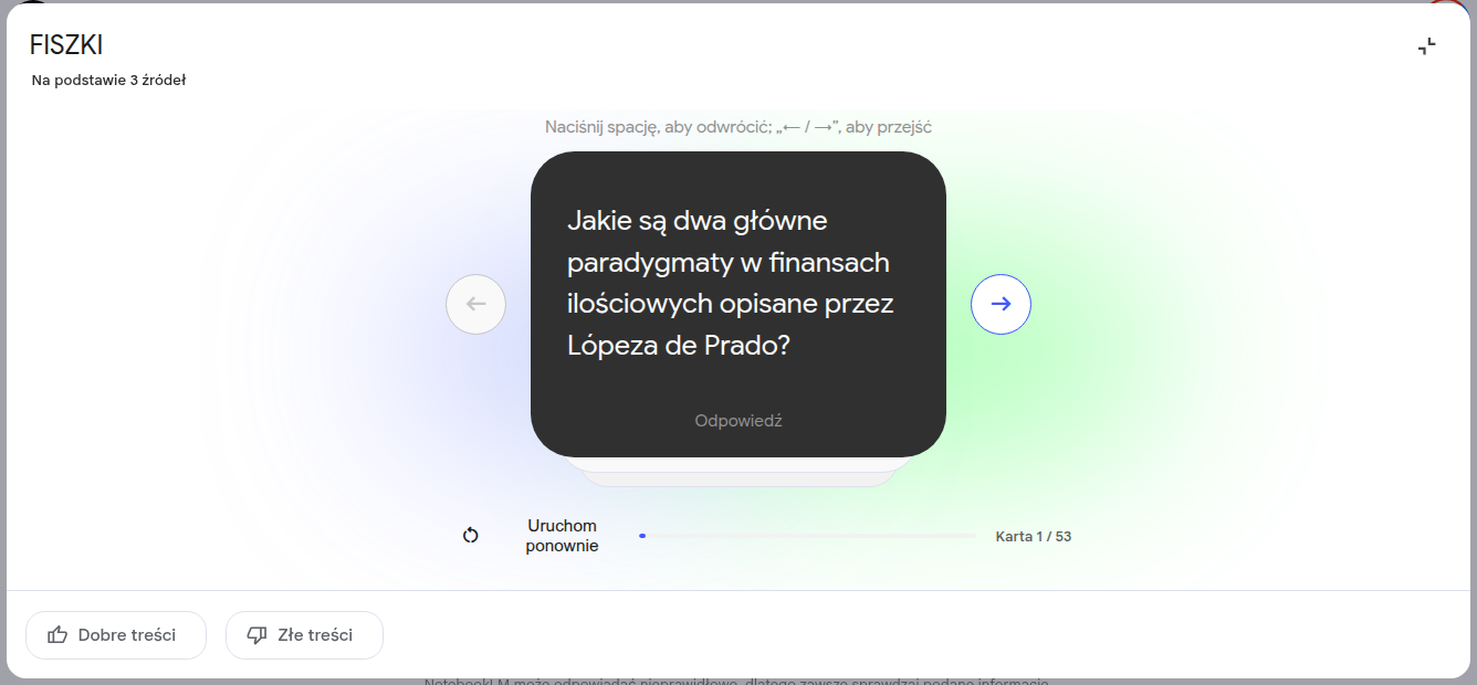 notebooklm fiszki
