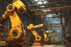 roboty fabryka midjourney ai