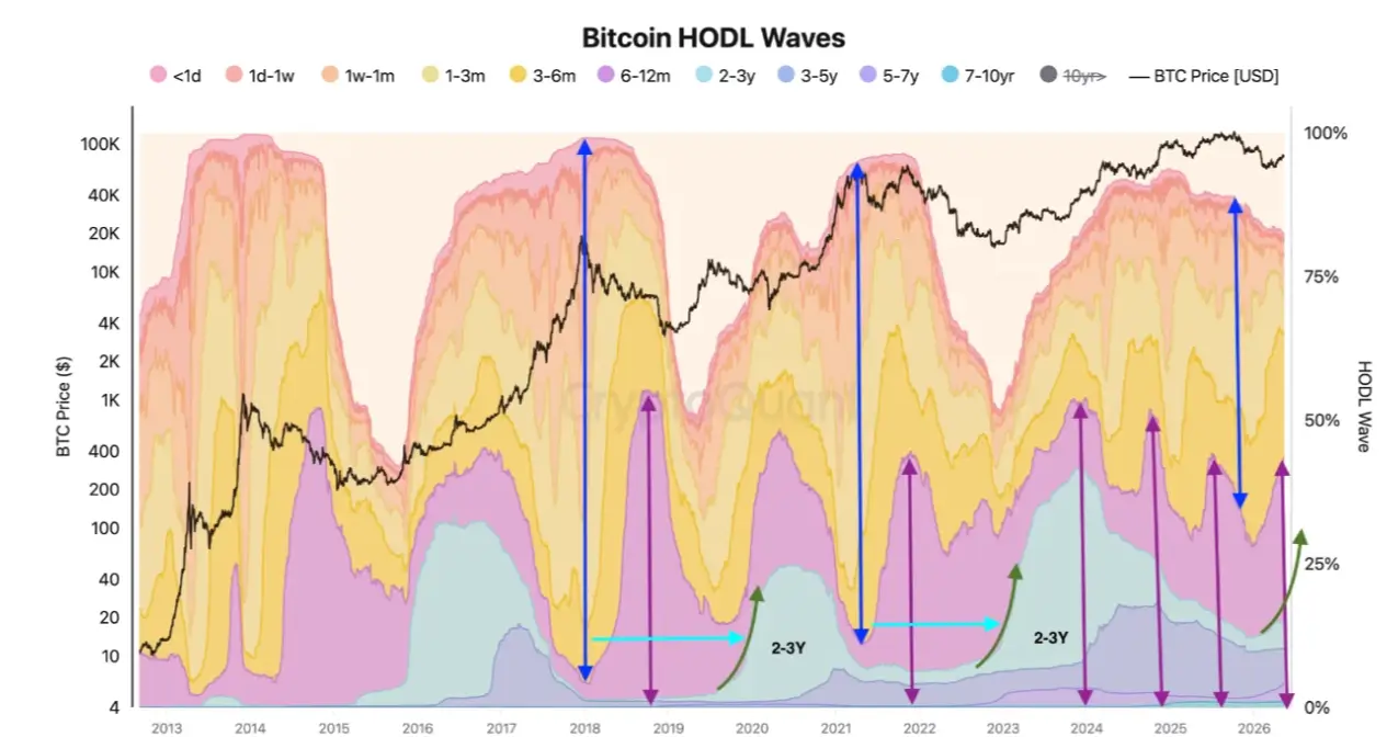 Bitcoin HODL wave indicator